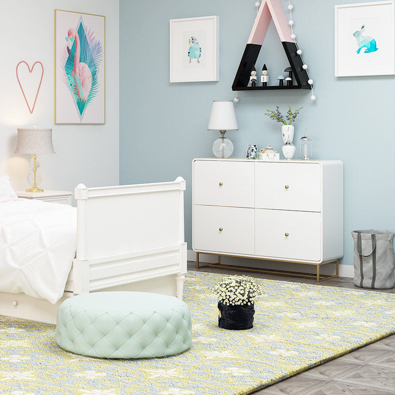 Wood 4 - Drawer Accent Chest Modern 34.6-Inch High Simple Storage Chest