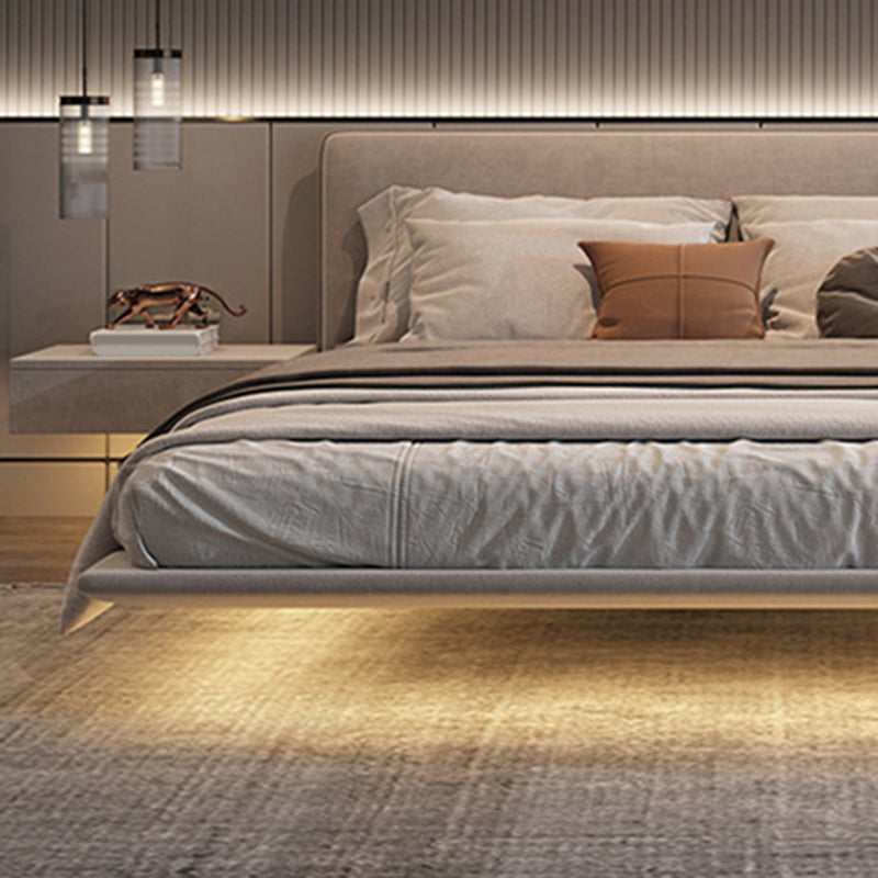 Cadre de lit rectangulaire en mousse de pignage moderne du milieu du siècle pour la maison