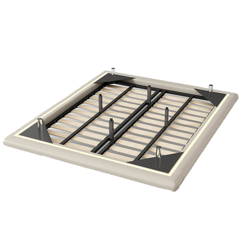 Cadre de lit rectangulaire en mousse de pignage moderne du milieu du siècle pour la maison