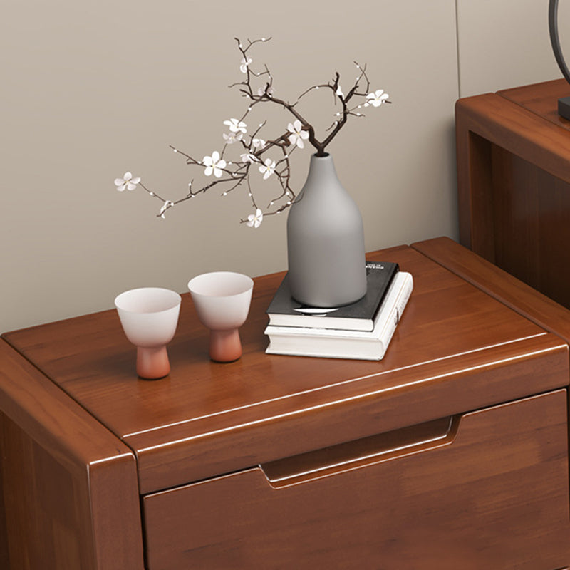 Cassetta portaoggetti moderna in legno massello per camera da letto con cassetti