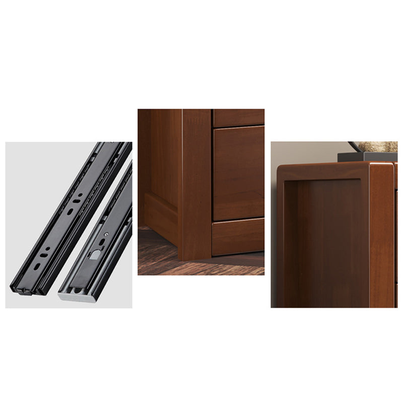 Cassetta portaoggetti moderna in legno massello per camera da letto con cassetti