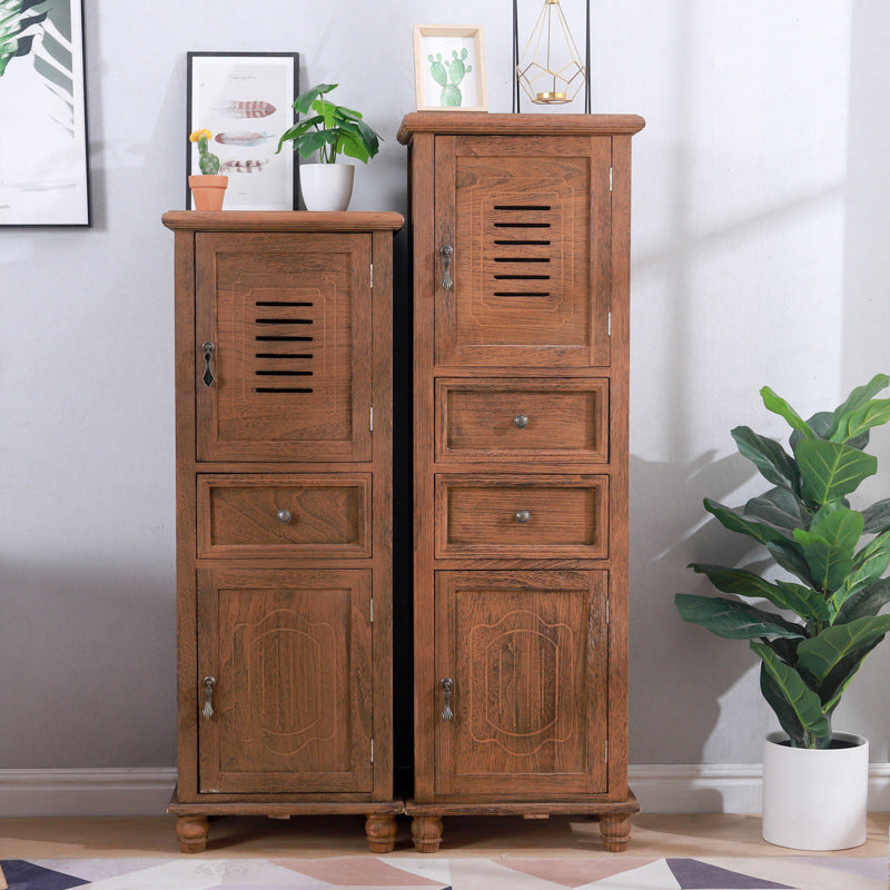 Coffre de rangement en bois pour chambre à coucher nautique Coffre vertical de 12 po de largeur avec tiroirs