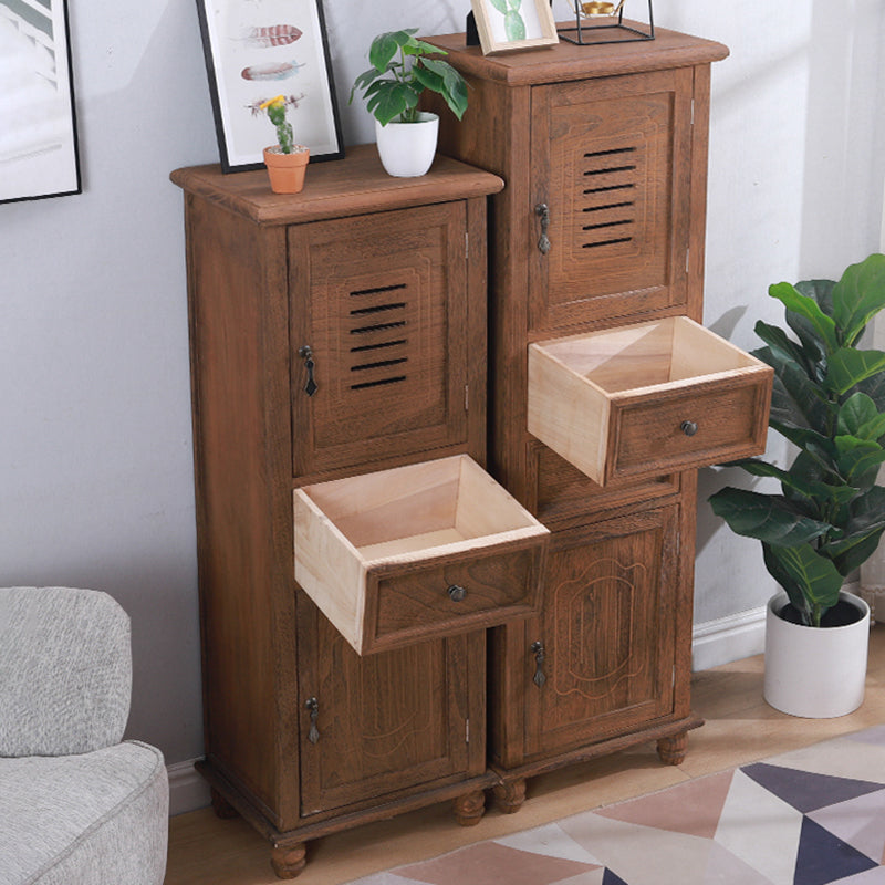 Coffre de rangement en bois pour chambre à coucher nautique Coffre vertical de 12 po de largeur avec tiroirs