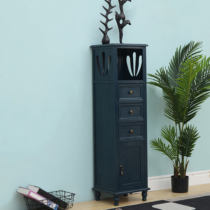 Coffre de rangement en bois pour chambre à coucher nautique Coffre vertical de 12 po de largeur avec tiroirs