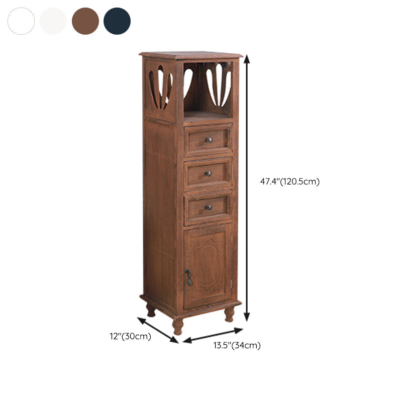 Coffre de rangement en bois pour chambre à coucher nautique Coffre vertical de 12 po de largeur avec tiroirs