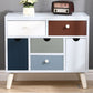 Glam Chest Bedroom Solid Wood Storage Chest in White with Drawers White-Brown 6 Clearhalo 'Bedroom Furniture' 'Dressers & Chests' 'dressers_chests' 'furn' 'furn_dressers_chests' 'Furniture' 6261426
