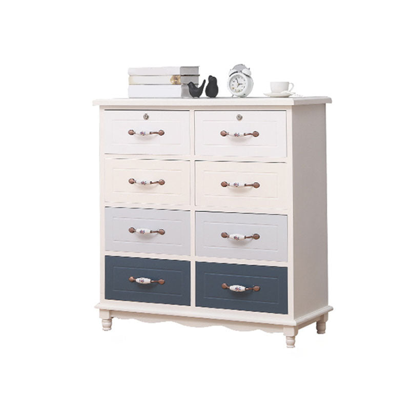 Glam Chest Bedroom Solid Wood Storage Chest in White with Drawers White Grey Blue 8 Clearhalo 'Bedroom Furniture' 'Dressers & Chests' 'dressers_chests' 'furn' 'furn_dressers_chests' 'Furniture' 6261439