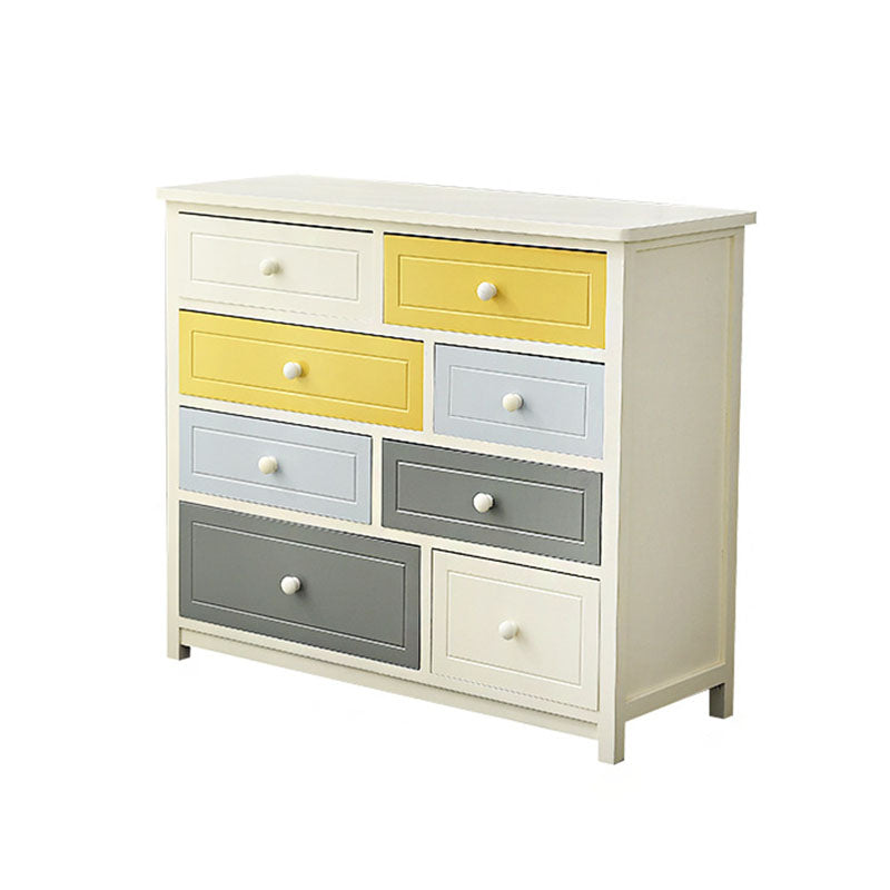 Glam Chest Bedroom Solid Wood Storage Chest in White with Drawers Grey-Yellow-Beige 8 Clearhalo 'Bedroom Furniture' 'Dressers & Chests' 'dressers_chests' 'furn' 'furn_dressers_chests' 'Furniture' 6261445