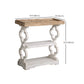 Wood Rectangle Console Table Distressed Accent Table for Hall
