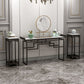 Mesa de mármol de 31.5 "de altura Mesa de acento de 1 estante para la consola para Hall