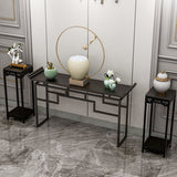 Mesa de mármol de 31.5 "de altura Mesa de acento de 1 estante para la consola para Hall