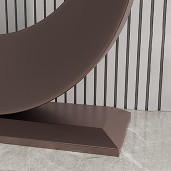 Tavolo da console alto 31,5 pollici di accento di mezza luna moderna con scaffale