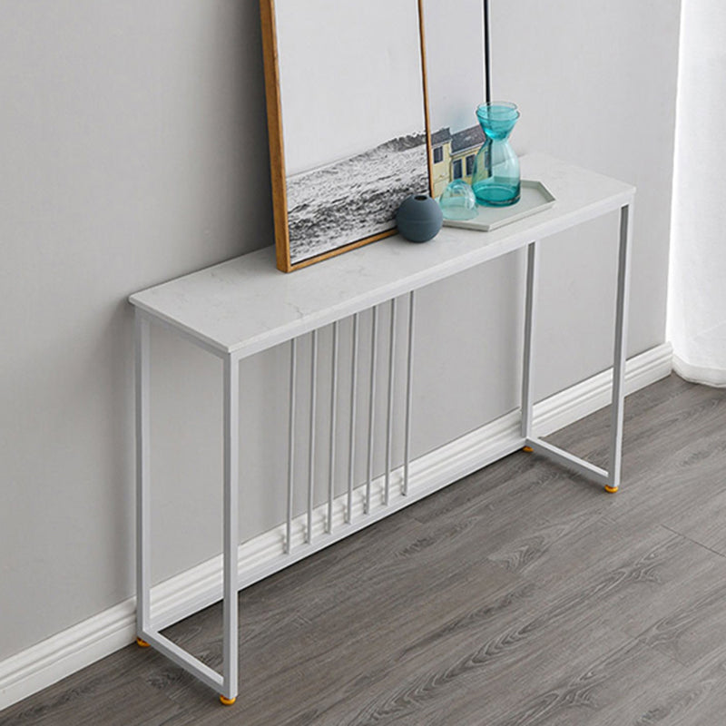 Glam Console Accent Table Antieke afwerking Bafe -consoletafel in marmer