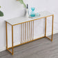 Glam Console Accent Table Antieke afwerking Bafe -consoletafel in marmer
