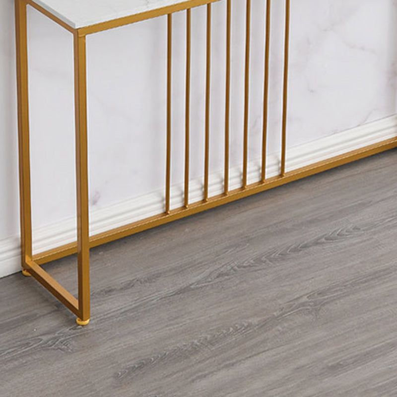 Glam Console Accent Table Antieke afwerking Bafe -consoletafel in marmer