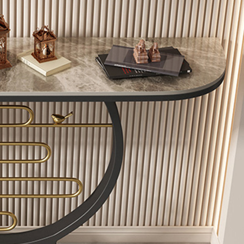 Tavolo da console moderna alta 31,5 pollici con 1 scaffale