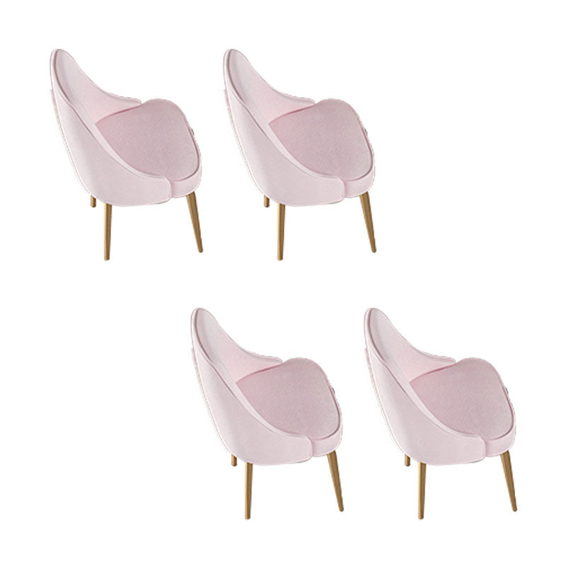 Modern Dining Set with Velvet Chairs 1/4/5/7 Pieces Dinette Set 4 Pink Chairs Clearhalo 'Dining Room Sets' 'Dining Tables & Seating' 'dining_room_set' 'furn' 'furn_dining_room_set' 'Furniture' 'Kitchen & Dining Furniture' 6262539
