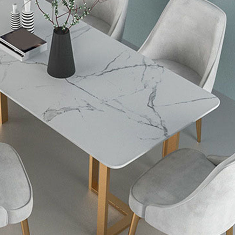 Modern Dining Set with Velvet Chairs 1/4/5/7 Pieces Dinette Set Clearhalo 'Dining Room Sets' 'Dining Tables & Seating' 'dining_room_set' 'furn' 'furn_dining_room_set' 'Furniture' 'Kitchen & Dining Furniture' 6262543