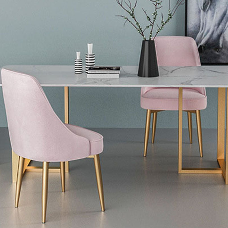 Modern Dining Set with Velvet Chairs 1/4/5/7 Pieces Dinette Set Clearhalo 'Dining Room Sets' 'Dining Tables & Seating' 'dining_room_set' 'furn' 'furn_dining_room_set' 'Furniture' 'Kitchen & Dining Furniture' 6262544