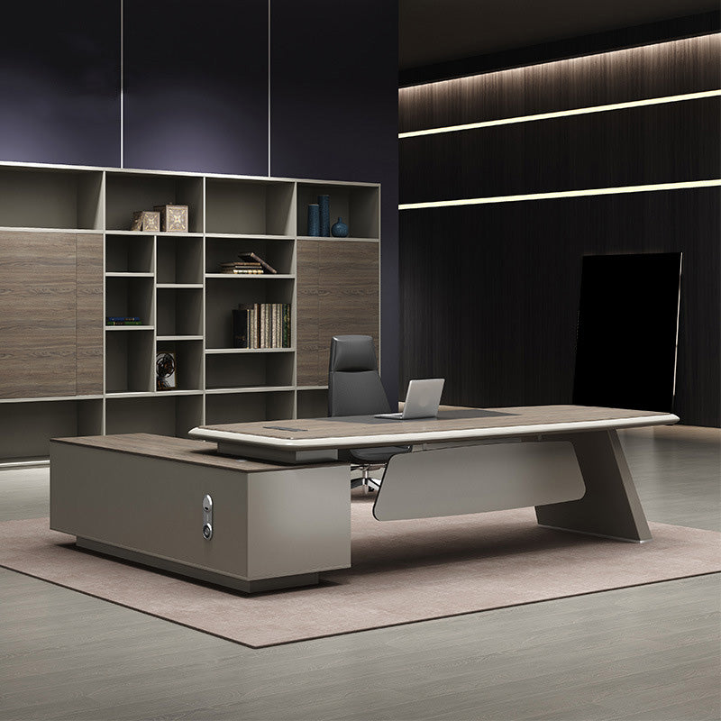 Moderne Holzbüro-Executive Desk L-Form Office Desk mit Schubladen