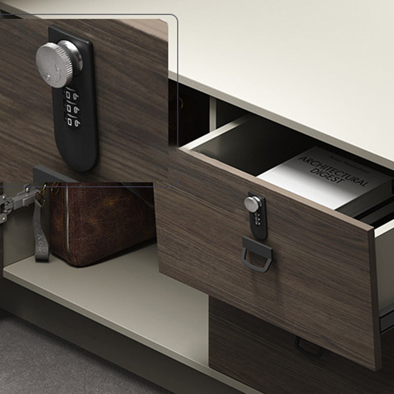 Moderne Holzbüro-Executive Desk L-Form Office Desk mit Schubladen