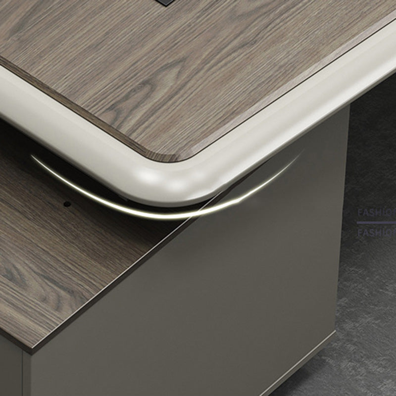 Moderne Holzbüro-Executive Desk L-Form Office Desk mit Schubladen