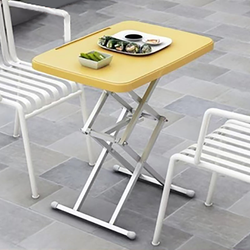 Bureau d'écriture en plastique contemporain pliant bureau de bureau à domicile rectangulaire