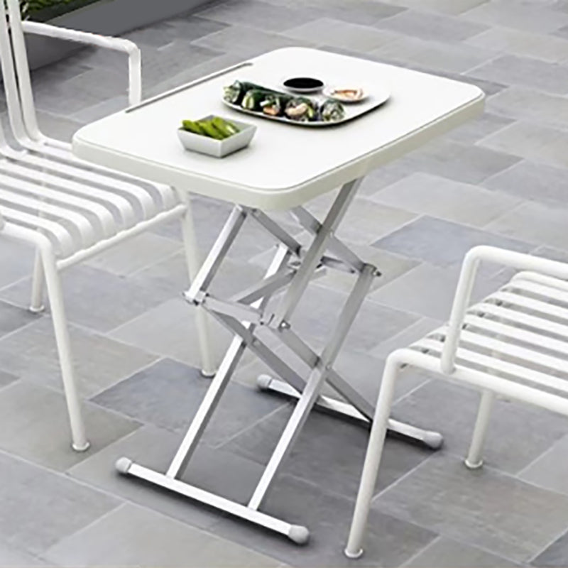 Bureau d'écriture en plastique contemporain pliant bureau de bureau à domicile rectangulaire