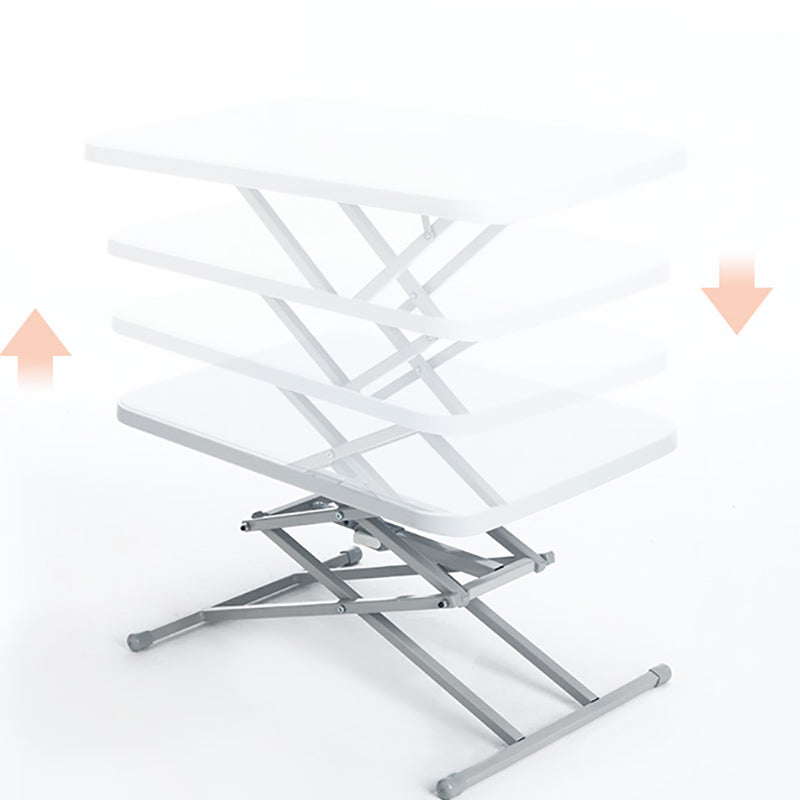 Bureau d'écriture en plastique contemporain pliant bureau de bureau à domicile rectangulaire