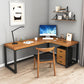 Contemporary Style Writing Desk Solid Wood L-Shape Office Desk 55"L x 47"W x 30"H Right Hand Return Clearhalo 'furn' 'furn_office_desk' 'Furniture' 'Office Desks' 'Office Furniture' 'office_desk' 6262762