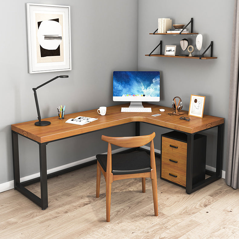 Contemporary Style Writing Desk Solid Wood L-Shape Office Desk 55"L x 47"W x 30"H Right Hand Return Clearhalo 'furn' 'furn_office_desk' 'Furniture' 'Office Desks' 'Office Furniture' 'office_desk' 6262762