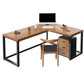 Contemporary Style Writing Desk Solid Wood L-Shape Office Desk Clearhalo 'furn' 'furn_office_desk' 'Furniture' 'Office Desks' 'Office Furniture' 'office_desk' 6262767