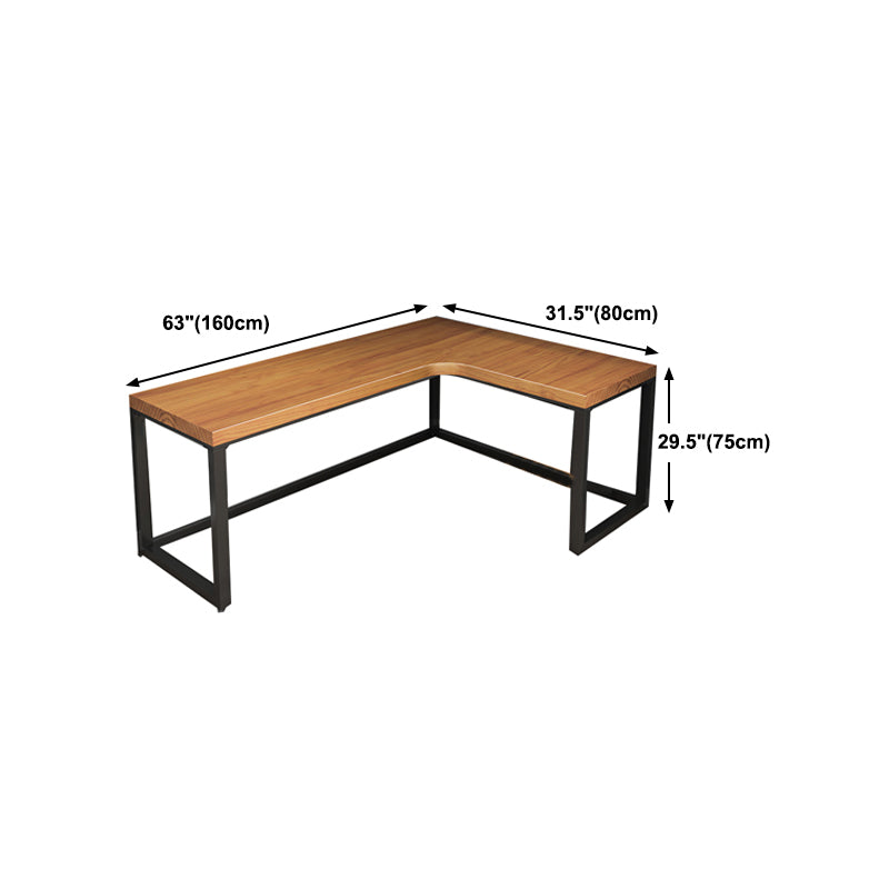 Contemporary Style Writing Desk Solid Wood L-Shape Office Desk Clearhalo 'furn' 'furn_office_desk' 'Furniture' 'Office Desks' 'Office Furniture' 'office_desk' 6262775