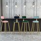Scandinavian Armless Metal Frame Bar Stool Low Back Upholstered Bar Stool Clearhalo 'Bar Furniture' 'Bar Stools' 'bar_stools' 'furn' 'furn_bar_stools' 'Furniture' 'Kitchen & Dining Furniture' 6263050