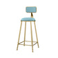 Scandinavian Armless Metal Frame Bar Stool Low Back Upholstered Bar Stool Clearhalo 'Bar Furniture' 'Bar Stools' 'bar_stools' 'furn' 'furn_bar_stools' 'Furniture' 'Kitchen & Dining Furniture' 6263059