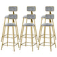Scandinavian Armless Metal Frame Bar Stool Low Back Upholstered Bar Stool Grey 6 Piece Set Clearhalo 'Bar Furniture' 'Bar Stools' 'bar_stools' 'furn' 'furn_bar_stools' 'Furniture' 'Kitchen & Dining Furniture' 6263063