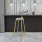 Scandinavian Armless Metal Frame Bar Stool Low Back Upholstered Bar Stool Clearhalo 'Bar Furniture' 'Bar Stools' 'bar_stools' 'furn' 'furn_bar_stools' 'Furniture' 'Kitchen & Dining Furniture' 6263069