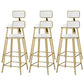 Scandinavian Armless Metal Frame Bar Stool Low Back Upholstered Bar Stool White 6 Piece Set Clearhalo 'Bar Furniture' 'Bar Stools' 'bar_stools' 'furn' 'furn_bar_stools' 'Furniture' 'Kitchen & Dining Furniture' 6263071