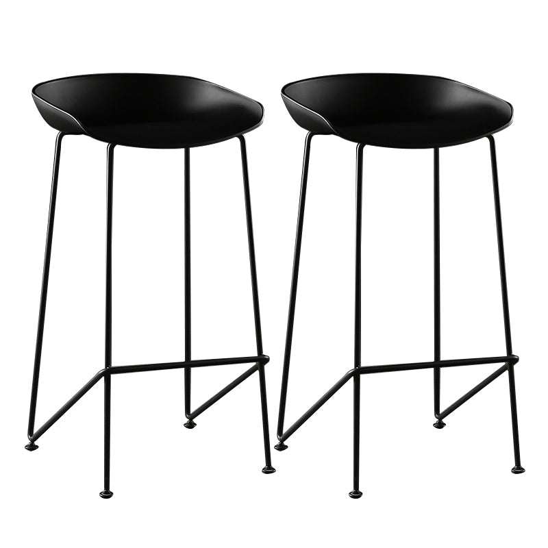 Tabouret de bar en plastique sans accoudoirs, hauteur de comptoir, tabouret moderne d'intérieur pour salon