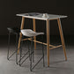 Tabouret de bar en plastique sans accoudoirs, hauteur de comptoir, tabouret moderne d'intérieur pour salon