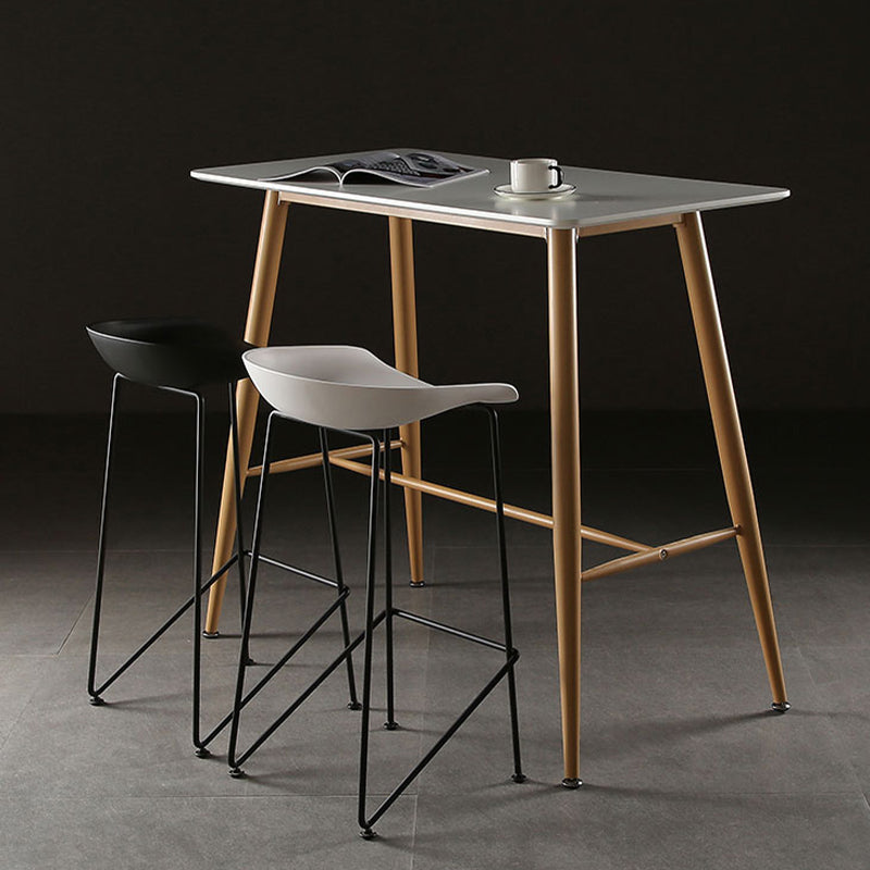 Tabouret de bar en plastique sans accoudoirs, hauteur de comptoir, tabouret moderne d'intérieur pour salon