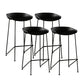 Tabouret de bar en plastique sans accoudoirs, hauteur de comptoir, tabouret moderne d'intérieur pour salon