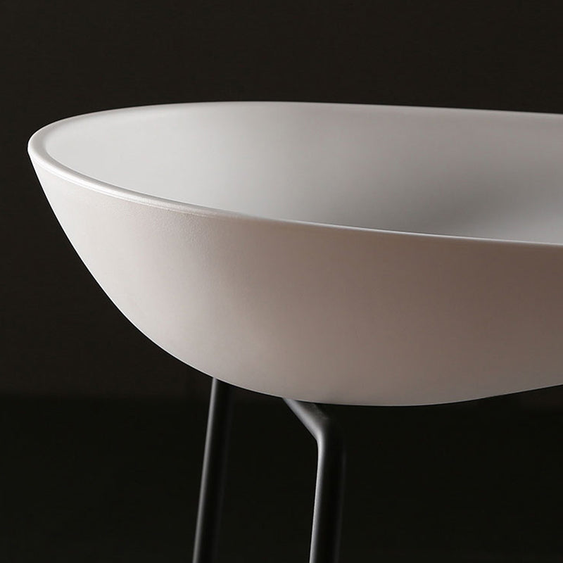 Tabouret de bar en plastique sans accoudoirs, hauteur de comptoir, tabouret moderne d'intérieur pour salon
