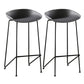 Tabouret de bar en plastique sans accoudoirs, hauteur de comptoir, tabouret moderne d'intérieur pour salon