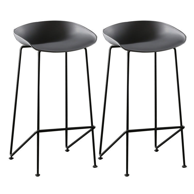 Tabouret de bar en plastique sans accoudoirs, hauteur de comptoir, tabouret moderne d'intérieur pour salon
