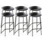 Tabouret de bar en plastique sans accoudoirs, hauteur de comptoir, tabouret moderne d'intérieur pour salon