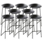 Tabouret de bar en plastique sans accoudoirs, hauteur de comptoir, tabouret moderne d'intérieur pour salon