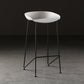 Tabouret de bar en plastique sans accoudoirs, hauteur de comptoir, tabouret moderne d'intérieur pour salon