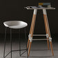 Tabouret de bar en plastique sans accoudoirs, hauteur de comptoir, tabouret moderne d'intérieur pour salon