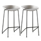 Tabouret de bar en plastique sans accoudoirs, hauteur de comptoir, tabouret moderne d'intérieur pour salon
